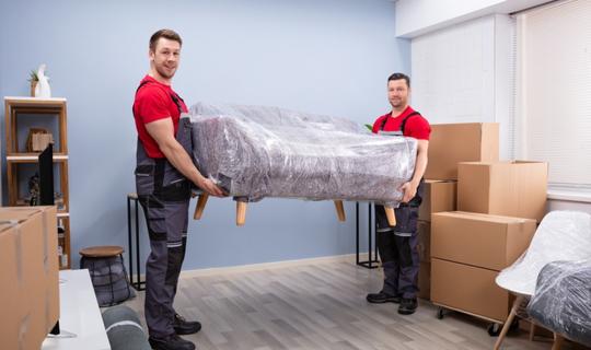 hss movers wrapping up couch richmond hill